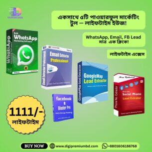 All-in-One Marketing Tools Bundle with WhatsApp, Email, Facebook, and Google Lead Extractor – Lifetime Access